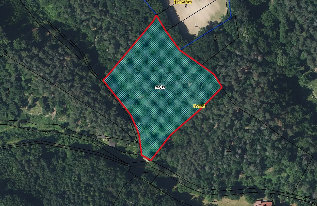 Prodej lesa 12485 m²
